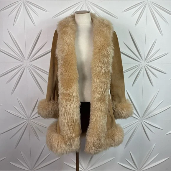 πΈ PENNY LANE COAT FREE PEOPLE VINTAGE ROSE BOWL CIRCA 1970βSπ€π½ - Picture 4 of 14